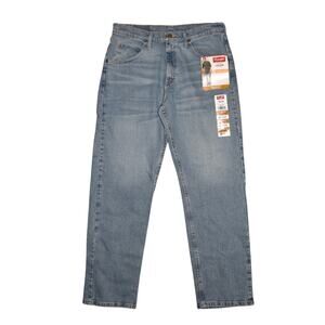 WRANGLER NEW $45 Five Star Flex Relaxed Fit Light Wash Denim Jean Men's 32